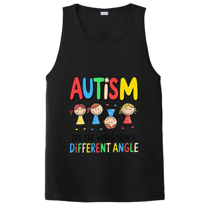Autism Seeing The World From A Different Angle Autism PosiCharge Competitor Tank