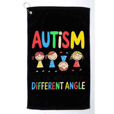 Autism Seeing The World From A Different Angle Autism Golf Towel