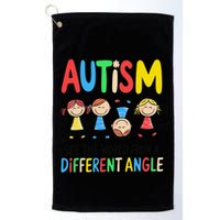 Autism Seeing The World From A Different Angle Autism Golf Towel