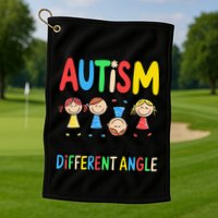 Autism Seeing The World From A Different Angle Autism Golf Towel
