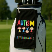 Autism Seeing The World From A Different Angle Autism Golf Towel