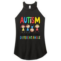 Autism Seeing The World From A Different Angle Autism Women's Perfect Tri Rocker Tank
