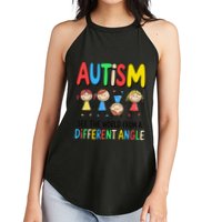 Autism Seeing The World From A Different Angle Autism Women's Perfect Tri Rocker Tank