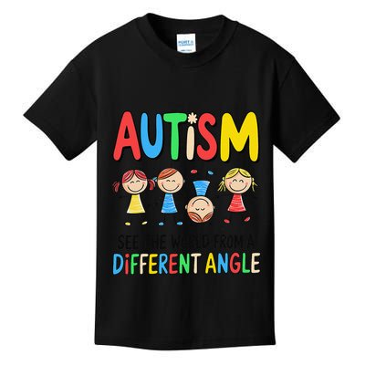 Autism Seeing The World From A Different Angle Autism Kids T-Shirt