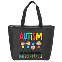 Autism Seeing The World From A Different Angle Autism Zip Tote Bag