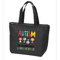 Autism Seeing The World From A Different Angle Autism Zip Tote Bag