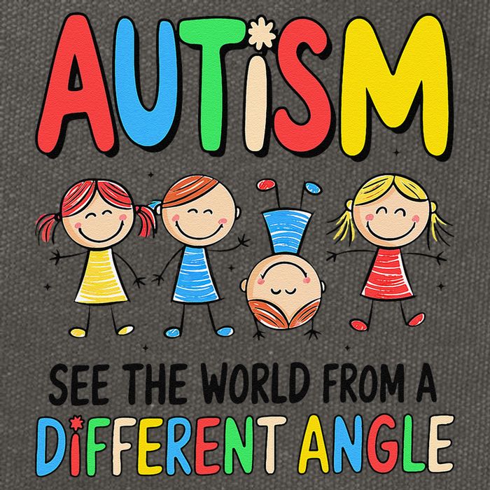 Autism Seeing The World From A Different Angle Autism Cotton Canvas Backpack
