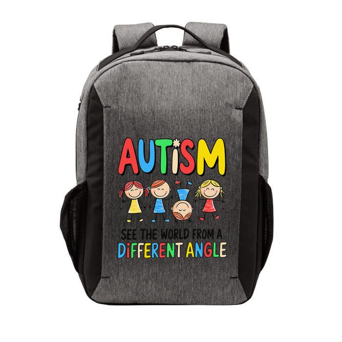 Autism Seeing The World From A Different Angle Autism Vector Backpack