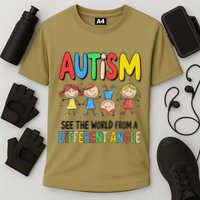 Autism Seeing The World From A Different Angle Autism Performance Shirt