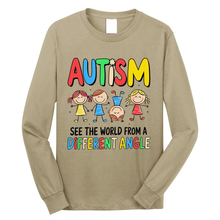 Autism Seeing The World From A Different Angle Autism Long Sleeve Shirt