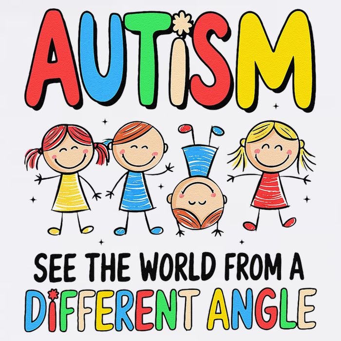 Autism Seeing The World From A Different Angle Autism Garment-Dyed Sweatshirt