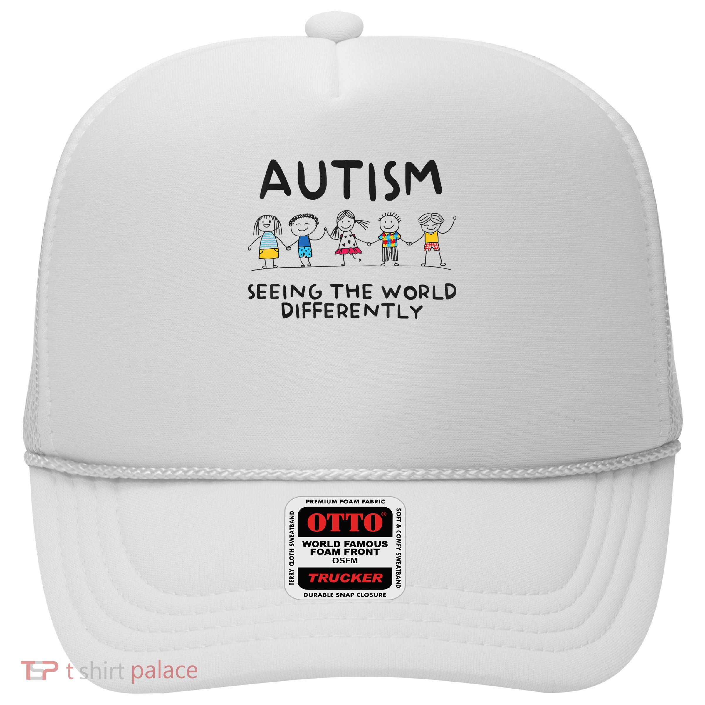 Autism Seeing The World Differently Autism Awareness  Trucker Hat