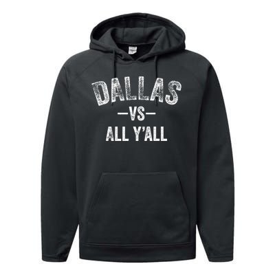 All Sport Trends Dallas Vs All Yall Performance Fleece Hoodie