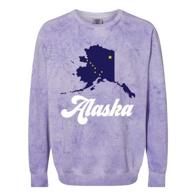 Alaska State The Last Frontier Alaska Home Colorblast Crewneck Sweatshirt