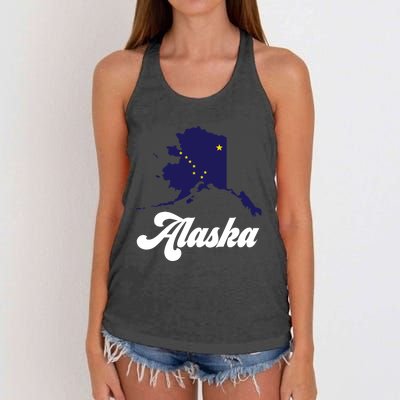 Alaska State The Last Frontier Alaska Home Women's Knotted Racerback Tank