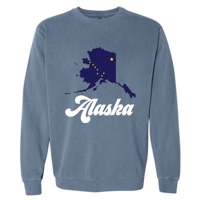 Alaska State The Last Frontier Alaska Home Garment-Dyed Sweatshirt