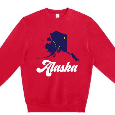 Alaska State The Last Frontier Alaska Home Premium Crewneck Sweatshirt