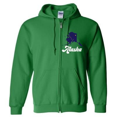 Alaska State The Last Frontier Alaska Home Full Zip Hoodie