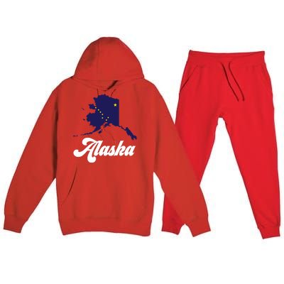 Alaska State The Last Frontier Alaska Home Premium Hooded Sweatsuit Set