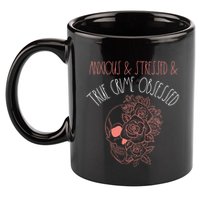 Anxious Stressed True Crime Obsessed Murder Shows Podcast 11oz C Handle Ceramic Mug