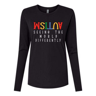 Autism Seeing The World Differently Autism Awareness Month Gift Womens Cotton Relaxed Long Sleeve T-Shirt