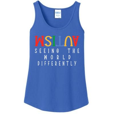 Autism Seeing The World Differently Autism Awareness Month Gift Ladies Essential Tank