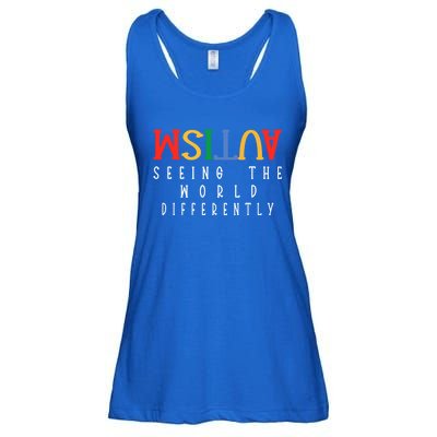 Autism Seeing The World Differently Autism Awareness Month Gift Ladies Essential Flowy Tank