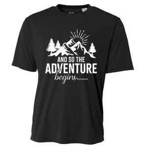 And So The Adventure Begins Camping Road Trip Cooling Performance Crew T-Shirt