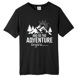 And So The Adventure Begins Camping Road Trip Tall Fusion ChromaSoft Performance T-Shirt