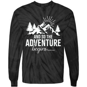 And So The Adventure Begins Camping Road Trip Tie-Dye Long Sleeve Shirt