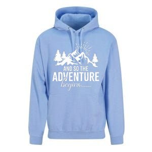 And So The Adventure Begins Camping Road Trip Unisex Surf Hoodie