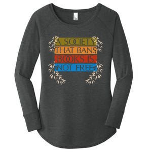 A Society That Bans Books Is Not Free Women's Perfect Tri Tunic Long Sleeve Shirt