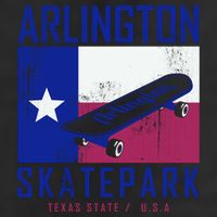 Arlington Skatepark Texas 7 Panel Mesh Trucker Snapback Hat