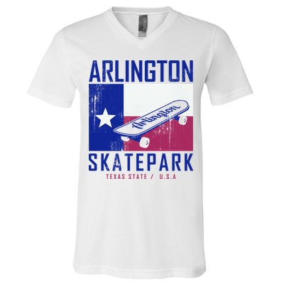 Arlington Skatepark Texas V-Neck T-Shirt