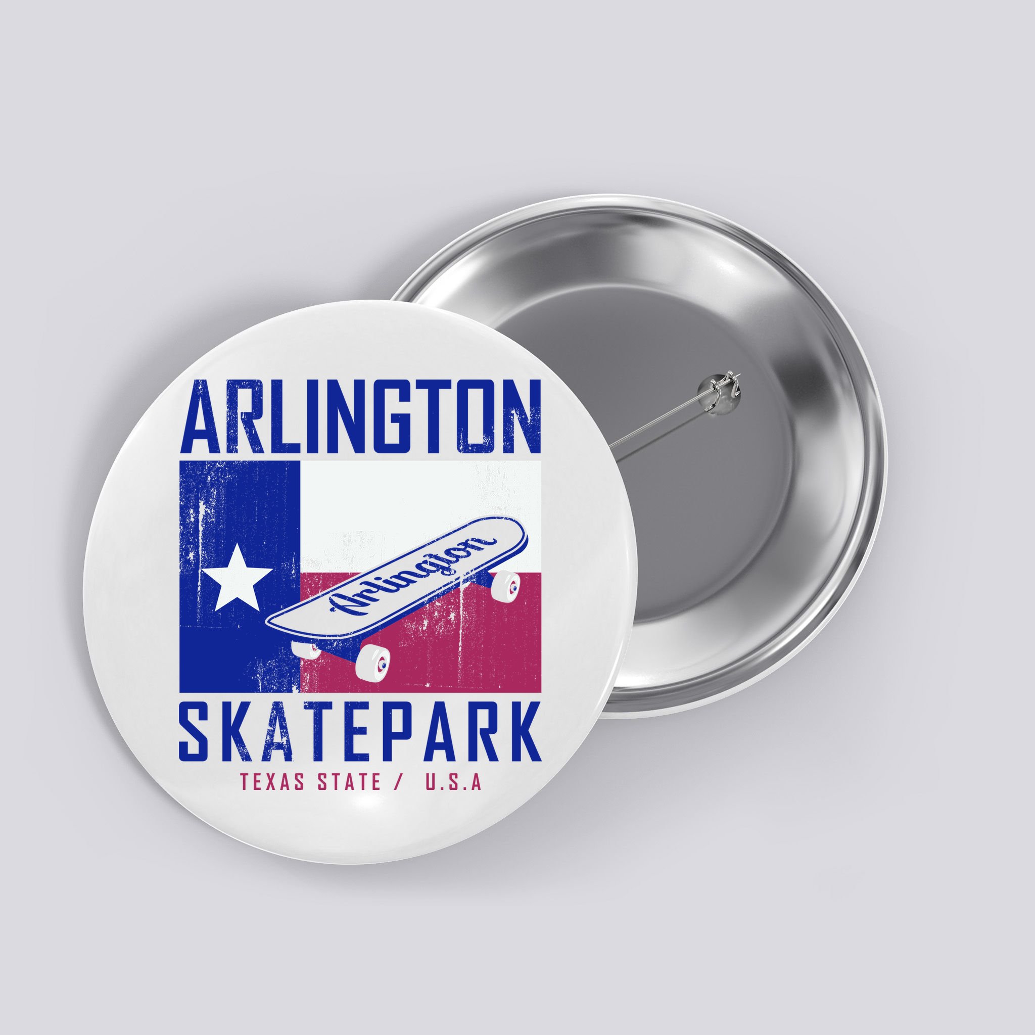 Arlington Skatepark Texas Button