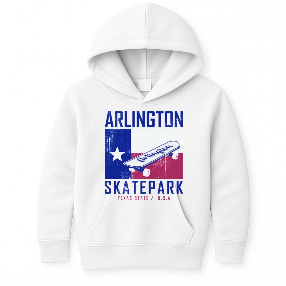 Arlington Skatepark Texas Kids Hoodie