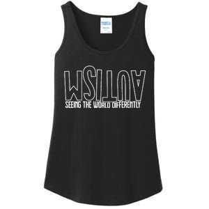 Autism Seeing The World Differently Awareness Ladies Essential Tank