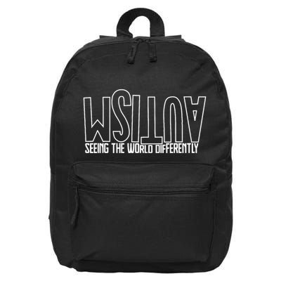 Autism Seeing The World Differently Awareness 16 in Basic Backpack