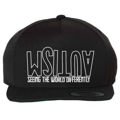 Autism Seeing The World Differently Awareness Wool Snapback Cap