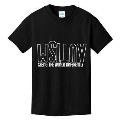 Autism Seeing The World Differently Awareness Kids T-Shirt