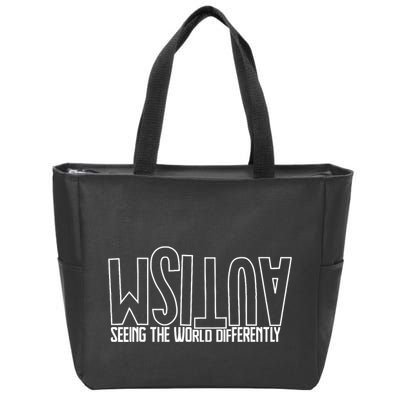 Autism Seeing The World Differently Awareness Zip Tote Bag
