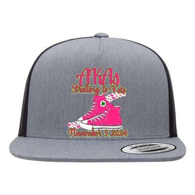 Akas Strolling To Vote Flat Bill Trucker Hat