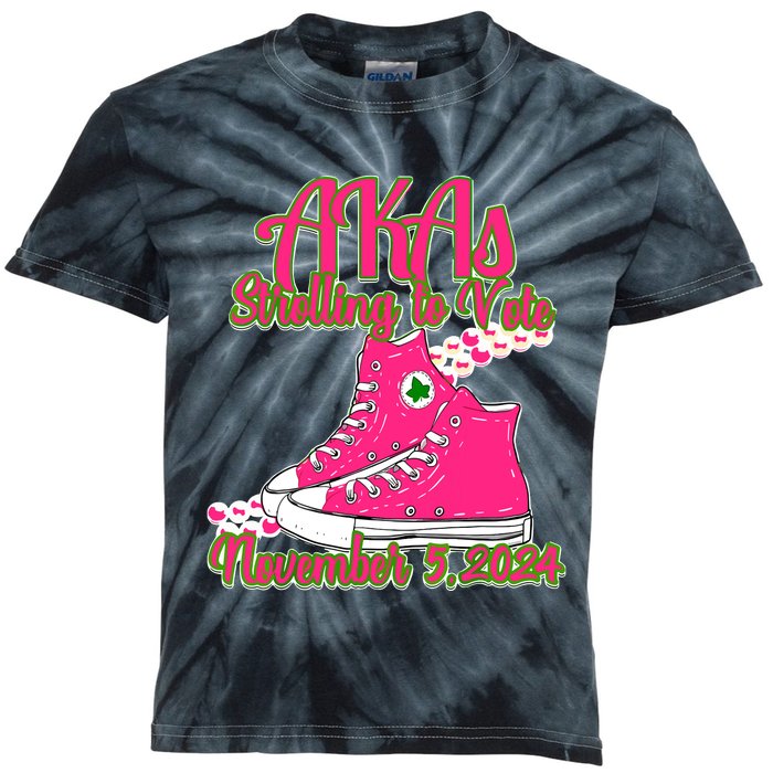 Akas Strolling To Vote Kids Tie-Dye T-Shirt