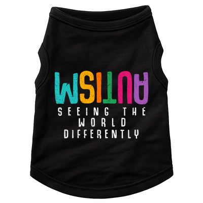 Autism Seeing The World Differently Support Autism Awareness Gift Doggie Tank