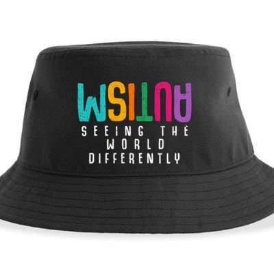 Autism Seeing The World Differently Support Autism Awareness Gift Sustainable Bucket Hat