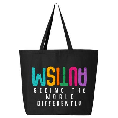 Autism Seeing The World Differently Support Autism Awareness Gift 25L Jumbo Tote