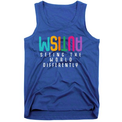 Autism Seeing The World Differently Support Autism Awareness Gift Tank Top