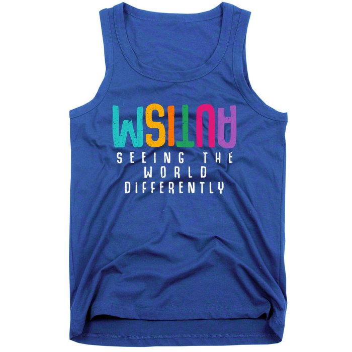 Autism Seeing The World Differently Support Autism Awareness Gift Tank Top