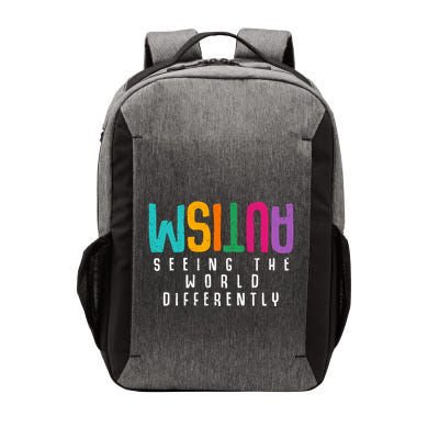Autism Seeing The World Differently Support Autism Awareness Gift Vector Backpack