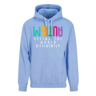 Autism Seeing The World Differently Support Autism Awareness Gift Unisex Surf Hoodie